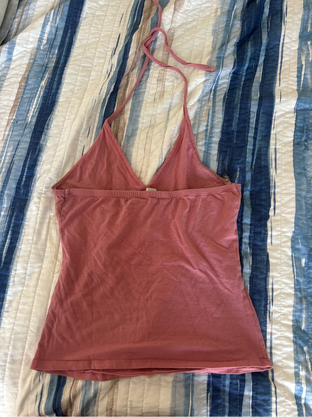 Bozzolo Dusty Rose Halter Camisole with Front Buttons - Picture 3 of 3